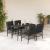 Set mobilier de grădină cu perne, 5 piese, negru, poliratan GartenMobel Dekor