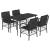 Set mobilier de grădină cu perne, 5 piese, negru, poliratan GartenMobel Dekor