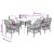 Set mobilier de grădină cu perne, 7 piese, negru, poliratan GartenMobel Dekor