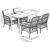 Set mobilier de grădină cu perne, 5 piese, negru, poliratan GartenMobel Dekor