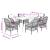 Set mobilier de grădină cu perne, 7 piese, negru, poliratan GartenMobel Dekor