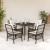 Set mobilier de grădină, 5 piese, cu perne, maro, poliratan GartenMobel Dekor