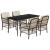 Set mobilier de grădină, 5 piese, cu perne, maro, poliratan GartenMobel Dekor