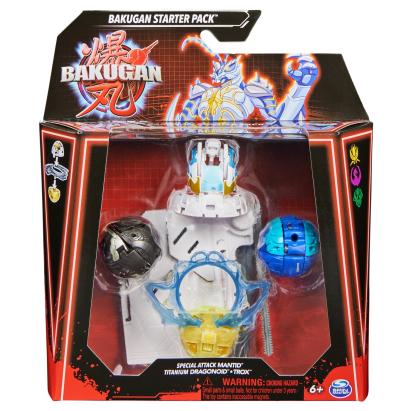 Set Bakugan Starter Pack cu Mantid, Titanium Dragonoid și Trox