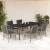 Set mobilier de grădină cu perne, 7 piese gri deschis poliratan GartenMobel Dekor