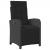 Set mobilier de grădină cu perne, 7 piese, negru, poliratan GartenMobel Dekor