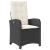 Set mobilier de grădină cu perne, 7 piese, negru, poliratan GartenMobel Dekor