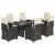 Set mobilier de grădină cu perne, 7 piese, negru, poliratan GartenMobel Dekor