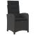 Set mobilier de grădină cu perne, 7 piese, negru, poliratan GartenMobel Dekor