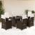 Set mobilier de grădină cu perne, 7 piese, maro, poliratan GartenMobel Dekor