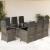 Set mobilier grădină cu perne, 9 piese, gri, poliratan GartenMobel Dekor