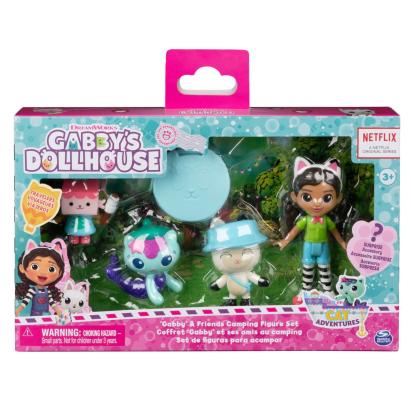 Set figurine Gabby's Dollhouse pentru camping, 4 personaje
