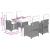 Set mobilier de grădină cu perne, 5 piese, negru, poliratan GartenMobel Dekor