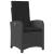 Set mobilier de grădină cu perne, 3 piese, negru, poliratan GartenMobel Dekor