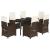 Set mobilier de grădină cu perne, 7 piese, maro, poliratan GartenMobel Dekor