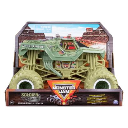 Masinuta metalica Monster Jam Soldier Fortune, scara 1:24
