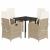 Set mobilier de grădină cu perne, 5 piese, bej, poliratan GartenMobel Dekor