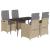 Set mobilier pentru grădină, 5 piese, cu perne, bej, poliratan GartenMobel Dekor