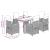 Set mobilier de grădină cu perne, 7 piese, negru, poliratan GartenMobel Dekor