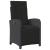 Set mobilier de grădină cu perne, 9 piese, negru, poliratan GartenMobel Dekor