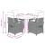 Set mobilier de grădină cu perne, 5 piese, negru, poliratan GartenMobel Dekor