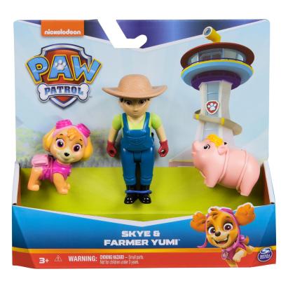 PATRULA CATELUSILOR SET FIGURINE EROI DE SALVARE SKYE SI FARMER YUMI