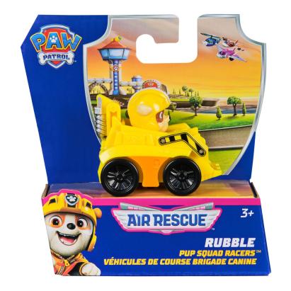 PATRULA CATELUSILOR PUP SQUAD RACERS AIR RESCUE VEHICUL METALIC RUBBLE SCARA 1 LA 55