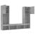 Unități TV de perete cu LED-uri 5 piese gri beton lemn compozit GartenMobel Dekor