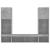 Unități TV de perete cu LED-uri 5 piese gri beton lemn compozit GartenMobel Dekor