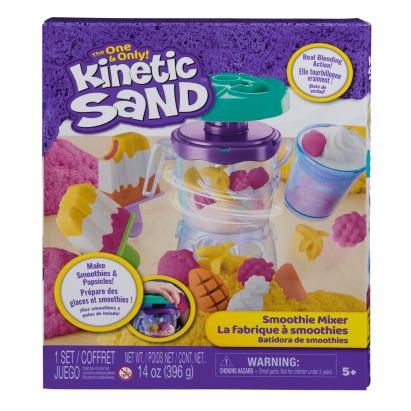 Set Kinetic Sand Smoothie Mixer cu blender si nisip modelabil, 396 g