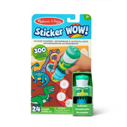Set creativ cu autocolante si stampila Dinozaur Melissa & Doug Sticker Wow