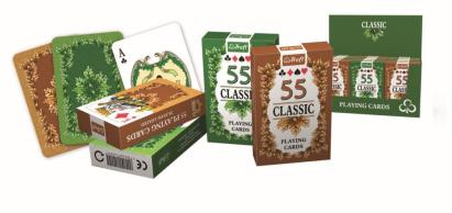 Cărți de joc clasice TREFL, 55 piese, model tradițional multicolor