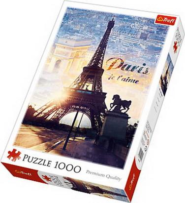 Puzzle Trefl 1000 piese Paris in zori, multicolor, 12+ ani