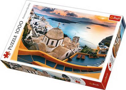 Puzzle Trefl 1000 piese Santorini, peisaj premium pentru 12+ ani