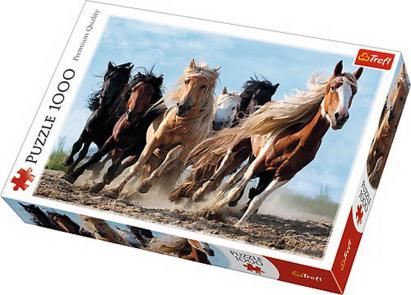 Puzzle Trefl 1000 piese Cai la Galop, multicolor, 12+ ani
