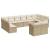 Set canapele de grădină cu perne, 12 piese, bej, poliratan GartenMobel Dekor