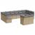 Set canapele de grădină cu perne, 12 piese, bej, poliratan GartenMobel Dekor