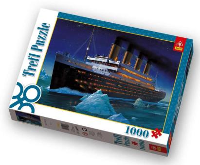Puzzle Trefl Titanic, 1000 piese, multicolor, pentru copii 9+ si adulti