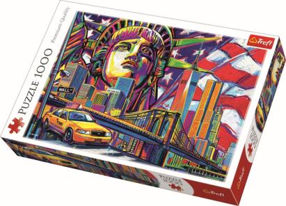 Puzzle Trefl 1000 piese New York în culori, multicolor, 12+ ani