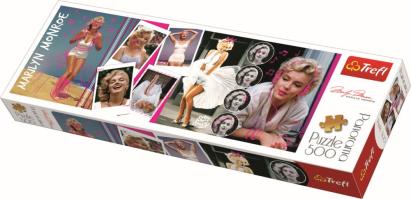 Puzzle panorama Trefl 500 piese, colaj Marilyn Monroe, multicolor