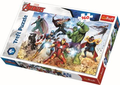 Puzzle Trefl Avengers 160 piese, Pregătit pentru salvarea lumii, 6+ ani