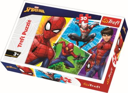 Puzzle Trefl Spider-Man si Miguel, 30 piese, pentru copii 3+