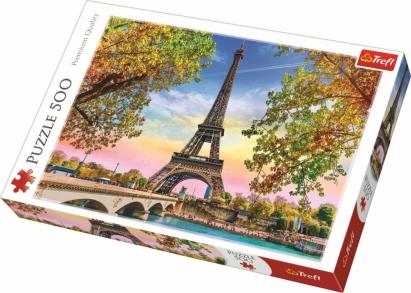 Puzzle Trefl 500 piese cu peisaj Romanticul Paris