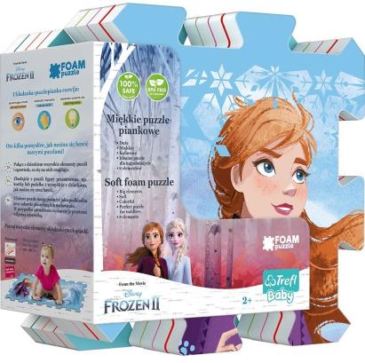 Puzzle din spuma Trefl Frozen 2, 8 piese mari, covor de joaca 2+