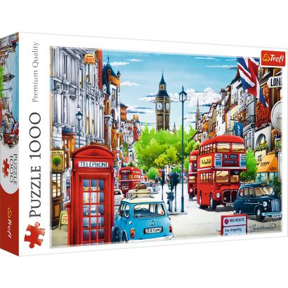 Puzzle Trefl 1000 piese Strada din Londra, multicolor, 12+ ani