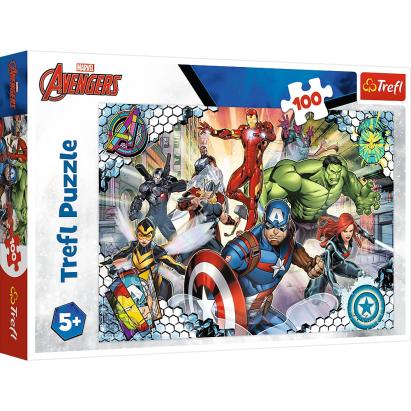 Puzzle Trefl 100 piese Avengers - Razbunatorii Faimosi pentru copii