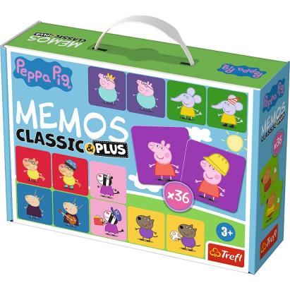 Joc de memorie Memos Classic Plus Peppa Pig, 36 piese, 3 ani+