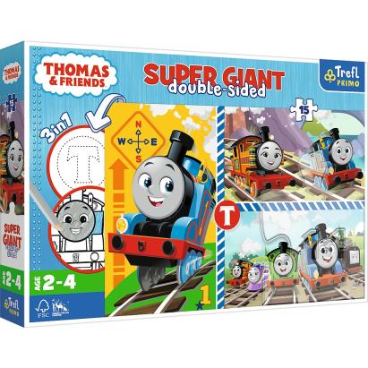 Puzzle Trefl Primo Super Giant Thomas, 15 piese mari, 3 in 1