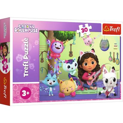 Puzzle Trefl 30 piese Gabby's Dollhouse - Casa lui Gabby, 3+ ani