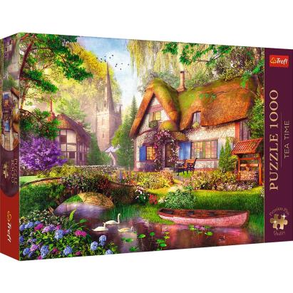 Puzzle Trefl 1000 piese Premium Plus Tea Time Casuta din Padure